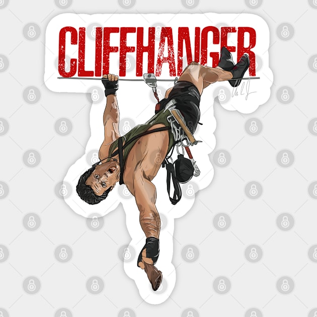 Cliffhanger: Hang In There Sticker by 51Deesigns